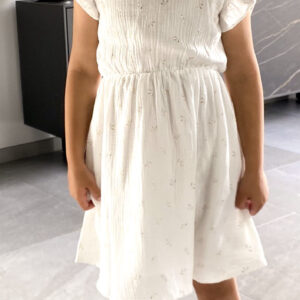 Robe en gaze de coton blanc enfant