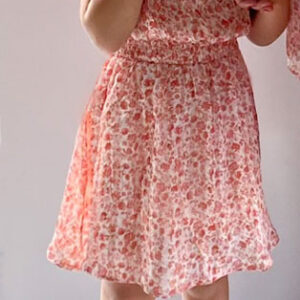 Robe fleurs roses enfant