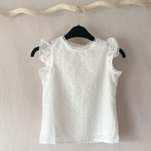 Top dentelle enfant blanc