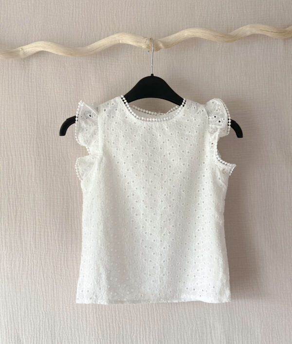 Top dentelle enfant blanc