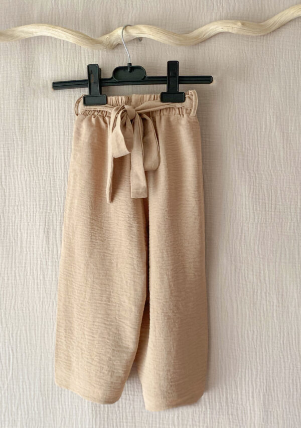 Pantalon large beige enfant