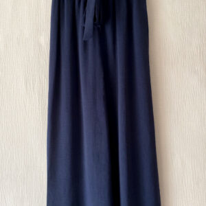 Pantalon large bleu femme